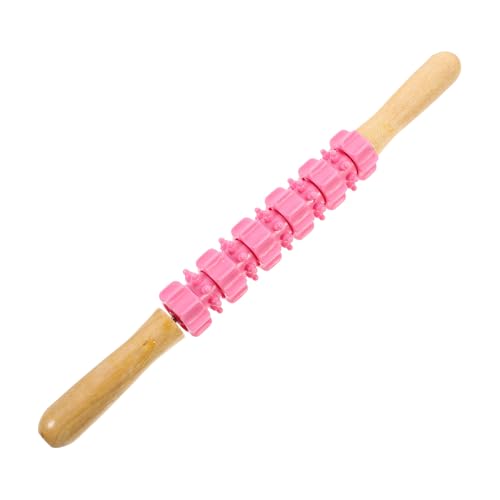 FOMIYES Rodillo de Masaje Muscular Mango de Acero Rodillo de Espuma para Piernas y Espalda Herramienta de Fitness para Relajación Corporal y Mejora Circulación Tamaño Color Aleatorio