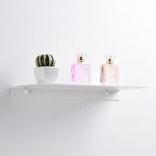 Étagère de bain blanche en aluminium adhésive de 30 cm et 40 cm - 4