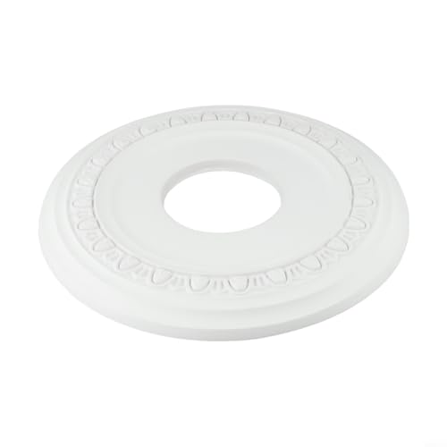 TONIXY Rosace de plafond Médaillon rond en polyuréthane décoratif pour la maison avec plaque de 30 cm de diamètre extérieur et 10 cm de diamètre intérieur, facile à installer