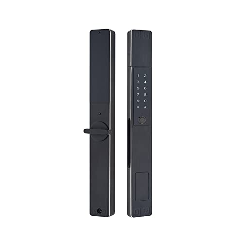 Bloqueo de puerta inteligente APP Tarjeta de código de huellas dactilares Bloqueo automático Corte del puente Aluminio Exterior Tire de la puerta corredera Fiing para la cerradura (Color: 8530)