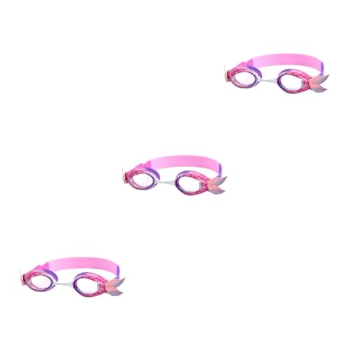 Natation silicone fini les yeux rouges pour garçon fille rose