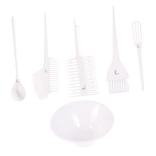 Housoutil Professional Hair Coloring Comb Brush Dyeing Tools Bowl and Stir Bar for Diy Home Barber Shop Hairdressing Tint Comb