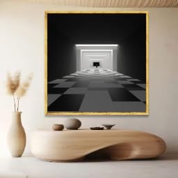 Tableau sur toile tunnel géométrique pour agrandir un petit espace - 3