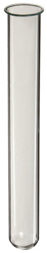 Kimax 45050-25200 N-51A Borosilicate Glass 75mL Test Tube, with Lip and No Marking Spot, Clear (Pack of 24)