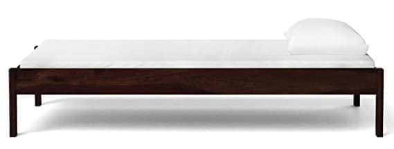 Image of Furnire Carp Sheesham Wood Single Bed Without Storage for Bedroom Home Solid Wood Without Storage Single Palang Cot for Hotels - (Dark Brown Finish)