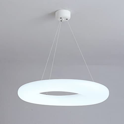 Lámparas de suspensión y luz colgante de anillo acrílico blanco LED regulable