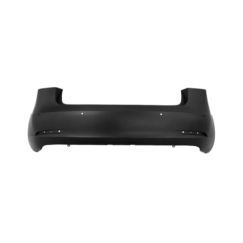 Image of FitParts Compatible with Tesla Model 3 2017-2023 Rear Bumper Cover | Primed, With Parking Sensor Holes, With 6 With Parking Sensor Holes, Ready to Paint, OEM 1108905S0A, TA1100100
