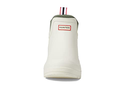 Hunter Play Chelsea Neoprene Boot For Women - Recycled Polyester Lining With Pull Loops, Classic And Lightweight Boots Shaded White/Lichen Green 6 M #TOP1