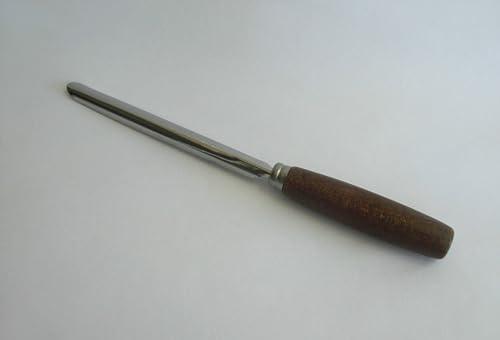 Tredoni 5.7" Zucchini/Cucumber Corer Inox Stainless Steel 14.5cm Eggplant Corer, Wooden Handle, Brown