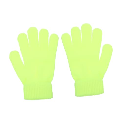 FOMIYES 4 Pair Warm Wool Gloves Fleece Lined Thermal Winter Riding Glove Hiking Knitted Hand Warmers