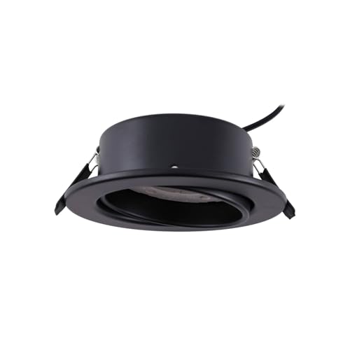 Lindby Foco empotrado Jyla (Moderno) en Negro hecho de Metal e.o. para Salón & Comedor (1 llama, GX53) foco alto voltaje