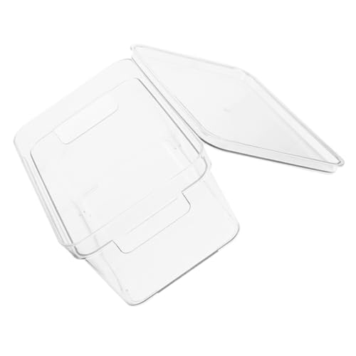 Ciieeo Plastic Storage Box Boys and Girls Toy Storage Box Clear Toy Organizer Large Bin Lid