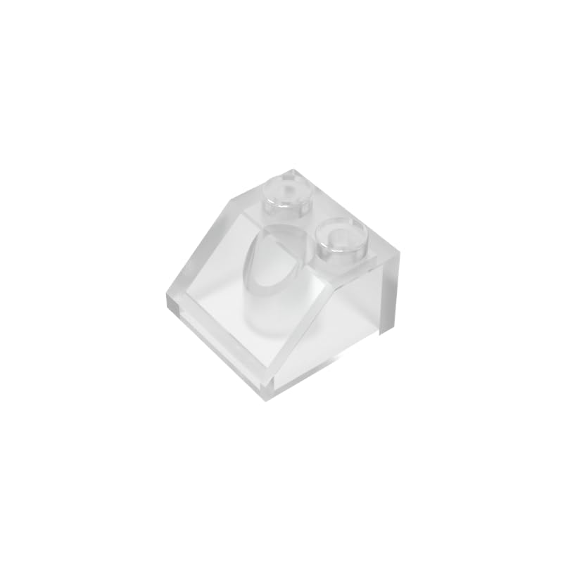 Gobricks 3039 Slope Brick 2x2 Sloped Brick 50 Pieces GDS-589 Compatible with Lego Building Blocks Color:Trans-Clear