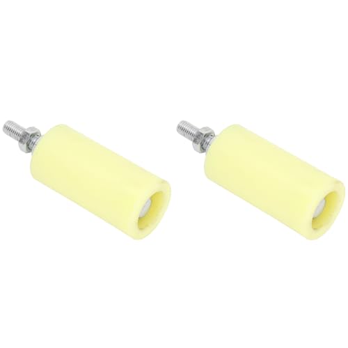Juego de 2 ruedas para postes de puerta corredera, deslizantes, nailon resistente, rodillo elevador, guía de puerta enrollable, rodillo de montaje de soporte, hardware de 100 mm