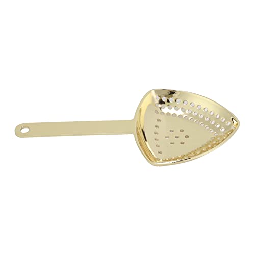 Strainer, Stainless Steel Cocktail Strainer, Anticorrosion, Triangular Home for Kitchen (Gold Plated)