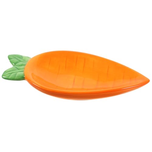 Healifty Assiette Forme Carotte Céramique Pour Sauce Sushi Plat Service Apéritif Petit Bol à Condiments Élégant Pour Présentation Et Décoration Table