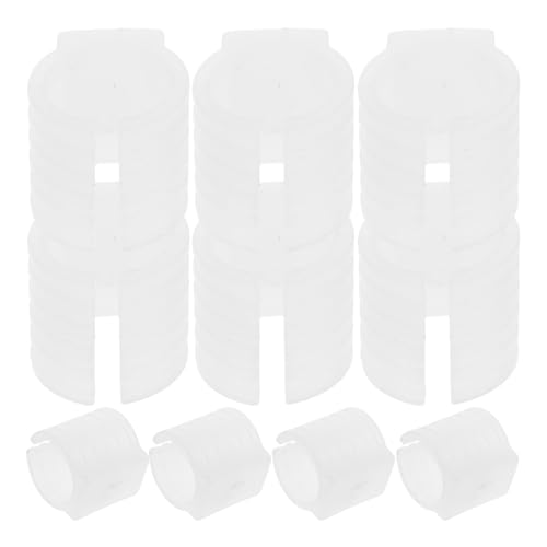 POPETPOP 10pcs U-Shaped Chair Leg Floor Protectors 19mm Plastic Tubing Caps for Office and Sled Base Chairs, Furniture Feet Castors Glides Preventing Sliding and Floor Scratches