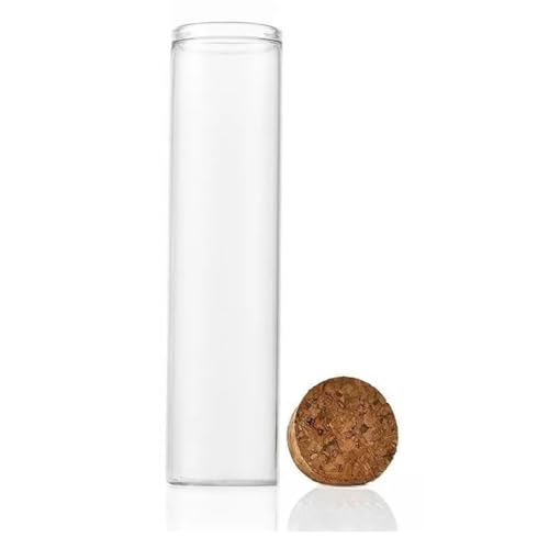 Tubes en verre de 30mm de diamètre avec bouchon pour ranger vos épices | x10