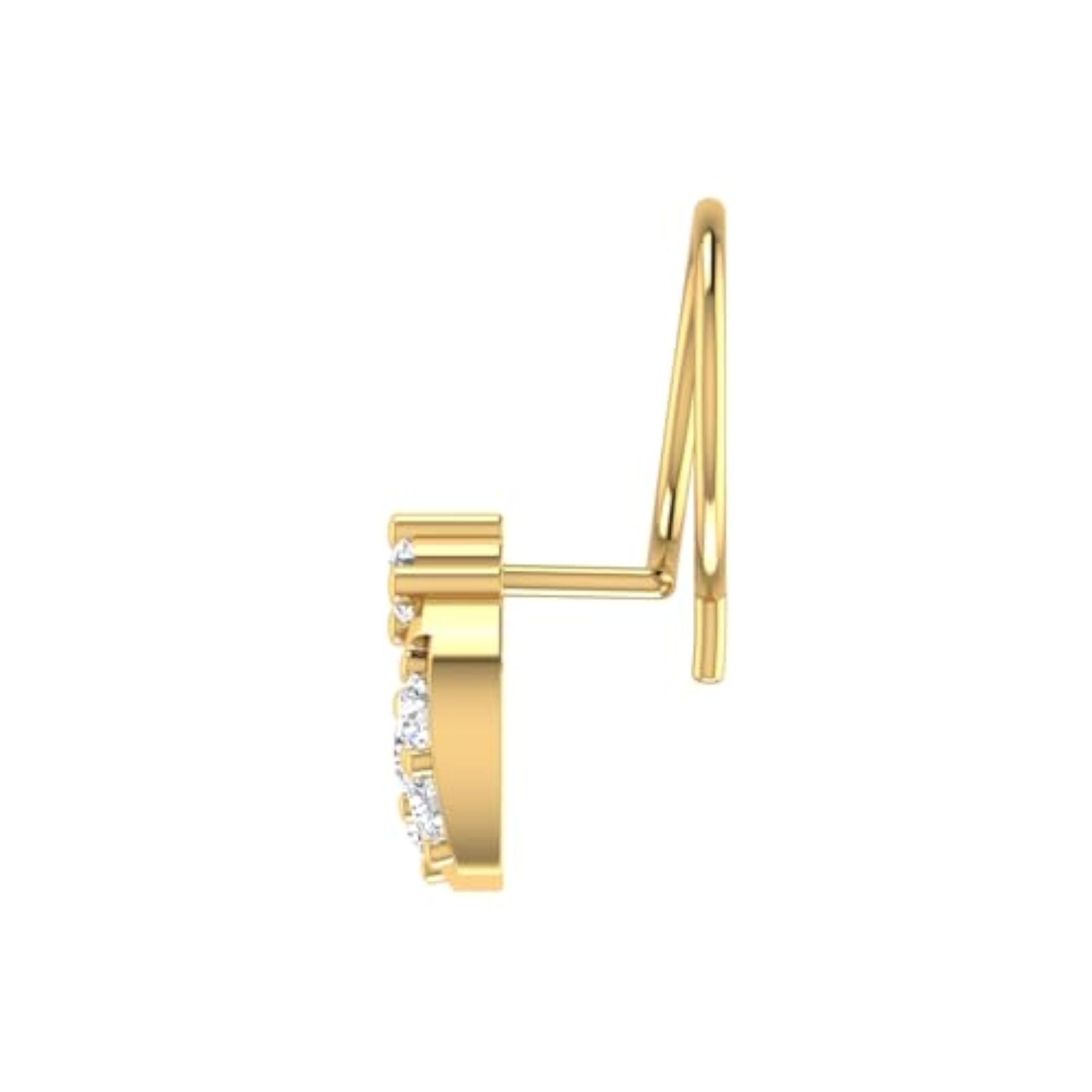 Women's 14Kt Yellow Gold Stud Nosering