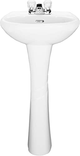 PROFLO PF1131P 19-1/2' Centerset Lavatory Pedestal Sink - Sink Only - White