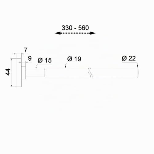 Porte-serviettes extensible 330 à 560 mm pour optimiser un meuble étroit - 6