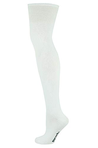 Mysocks au-dessus du genou chaussettes unisexe Plaine blanc Cover