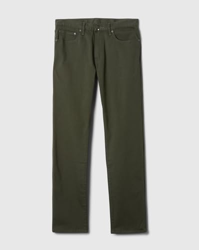 Image of Gap Men Straight Fit Mid Rise Mid Washed Denim Jeans