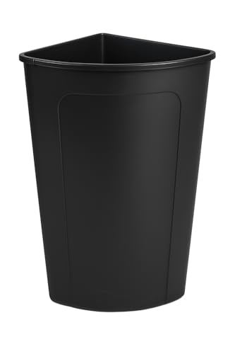 Caneca de basura redonda para esquina 21 galones negra