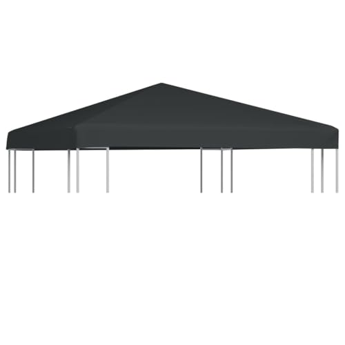 HIGSOSE Pavillondach 310 g/m² 3x3 m Grau Ersatzdach Pavillon Pavillon Zubehör Pavillondach Wasserdicht Stabil Winterfest Dach für Pavillon Gartenpavillon Abdeckung