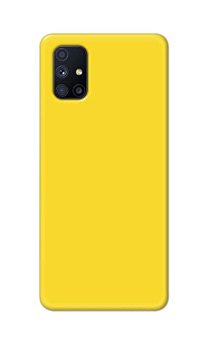 Image of Printed Hard Back Cover Case for Samsung Galaxy M51 Back Cover (Plain Yellow) -1803
