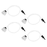 DIKACA 4 Stück Vakuumschlauch Zubehör für Vakuumierer Lebensmittel Aufbewahrungsschlauch Kompatibel mit Automatischem Vakuumiergerät Effizient Langlebig für Haushalt und Gastronomie