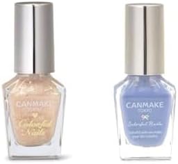 Canmake Set Colorful N66 Pixie Dust, Gold, Beige, Pearl, Glitter + N82, Cloud Dress Sky, 0.3 fl oz 8 ml, Light Blue