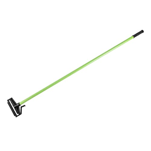 Image of Restaurantware Fiberglass Mop Handle - 60 Inches - Durable Quick Release Handle With Ergonomic Grip - Heavy-Duty Plastic Green Handle For Commercial Cleaning