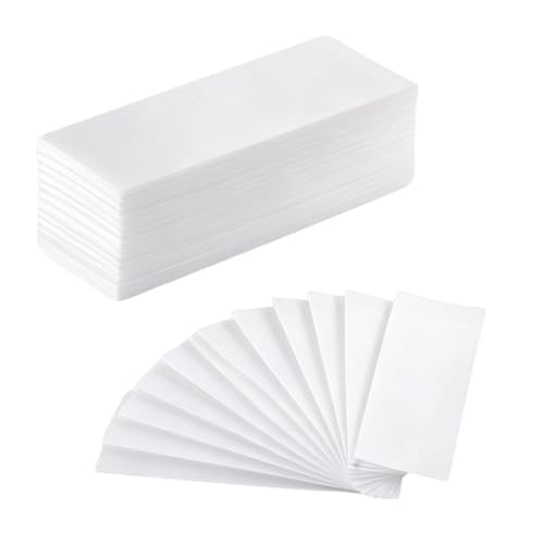 YANAJIAJIA 400 Pcs Professional Wax Strips 4 x 10cm Non-Woven Hair Removal Strips for Face and Body High Density Waxing Strips for Sugar Wax and Soft Wax Small Size for Eyebrow Bulk Pack