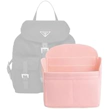 Bag Organizer for Prada Re-Nylon Mini Small Medium Backpack Pink, Mini 17L x 18.5H x 8D cm
