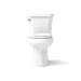 Kohler K-5481-0 Highline Comfort Height Two-Piece Round-Front 1.28 gpf Toilet with Class Five Flush Technology and Left-Hand Trip Lever White