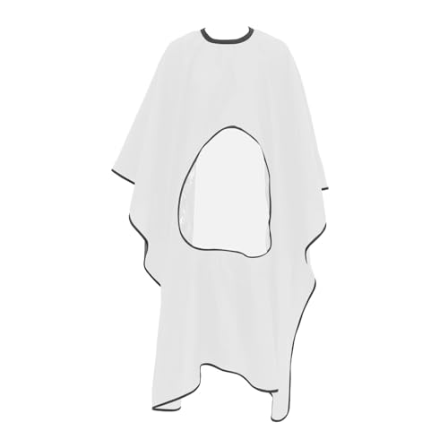 Capa de barbero profesional impermeable blanca con ventana miniatura 1