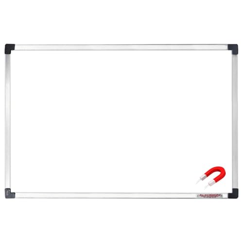 Image of ALKOSIGN Platinum Series Magnetic White Board (3 x 4 Feet) Resin Coated Surface, Magnet Friendly White Board, Dry Erase, Writing Board, Smart Board, for Teaching, Home, Kids Study Room, Cafes etc.
