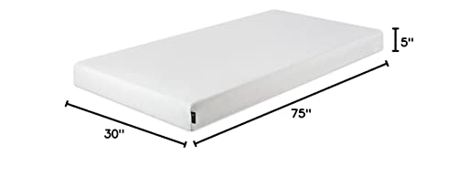 ZINUS-5-Inch-Youth-Memory-Foam-Mattress-Kids-Room-Bunk-Bed-Mattress-Narrow-Twin-White