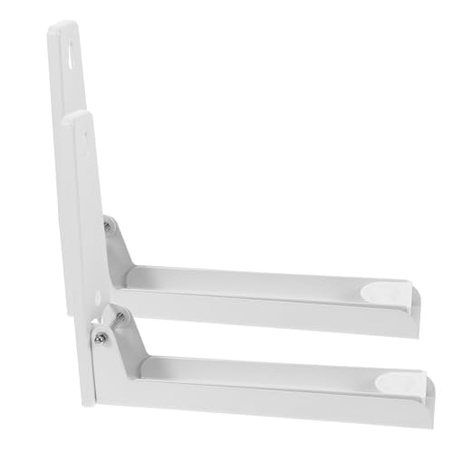 Toyvian 2 Piezas Soporte de Pared para Microondas Plegable de Acero Estante Expandible y Resistente para Cocina Marco Compatible Mayoría de Hornos de Unidades Blancas