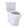 TOTO CST646CEMFGAT40#01 Aquia IV 1-Piece Elongated Dual Flush 1.28 & 0.8 GPF WASHLET+ & Auto Flush Ready Toilet w/CEFIONTECT (Cotton White)