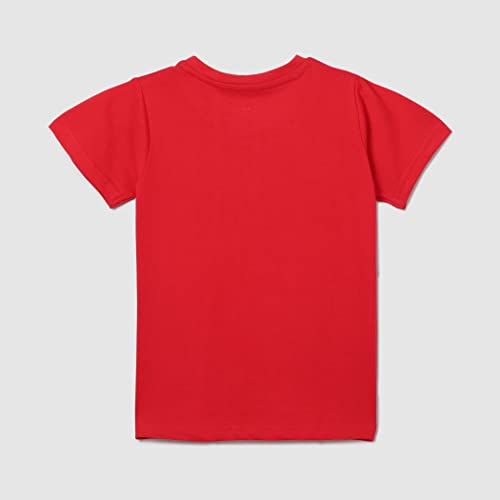Image of Max Boy's Cotton Printed Round Neck Regular Fit T-Shirt with Elasticated Track Pants