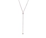 CZ Dainty Diamond Drop Lariat Necklace, Lariat Necklaces for Women, 16' to 18' adjustable length (rose gold)