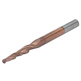SIXRUN Konische Schaftfräser Kegelschaftfräser aus Wolframstahl mit Hartmetallspitze, Kugelkopf-Spiralfräser Zum Schneiden von Nutenfräsen auf CNC-Graviermaschinen (R1.0 * 20.5*D4*50)