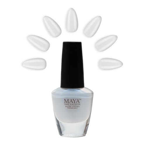 MAYA White Gel Halal Nail Polish Lu Lu White
