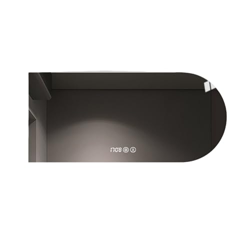 Miroir salle de bain LED tactile étanche IP44 avec heure - 2