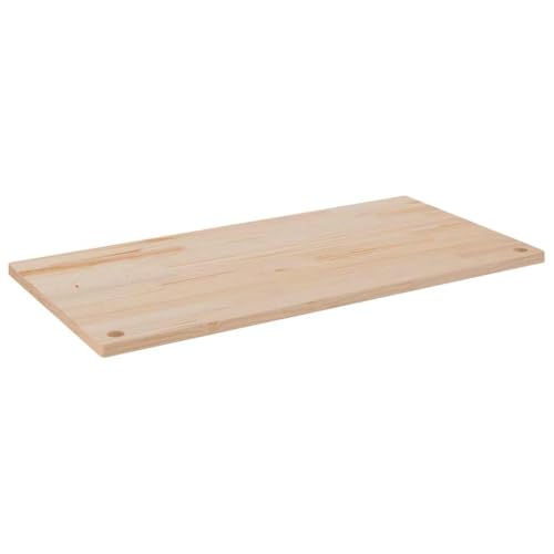 vidaXL Tablero de Escritorio Madera Maciza de Pino 100x50x2,5 cm, Superficie de Escritorio de Madera, Tablero de Mesa, Tablero de Escritorio de Oficina