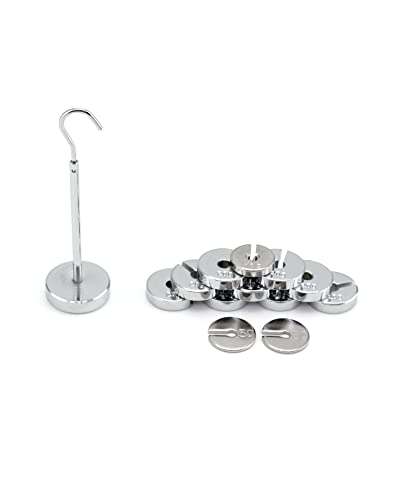 QWORK Slotted Weight Set, 2 Set of 13 Weights with Hanger and Case, 250g Per Set