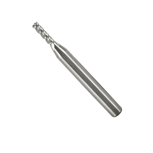 Image of HSS End Mill Cutter Set, 4 Flute Cutting Tools for CNC Milling Machine High Speed Steel 1 8in Cutting Dia 1 4in Shank 12mm Cutting Depth 5PCS