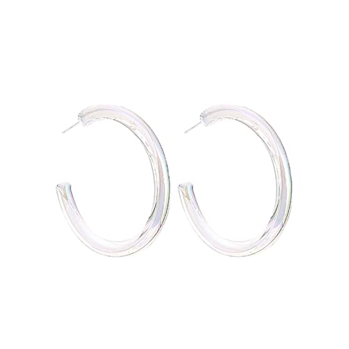 Acrylic Transparent Hoop Earrings Minimalist Resin Earrings Geometric Statement Earrings for Women